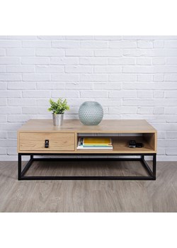 THE HOME DECO FACTORY Ława "Abbott' w kolorze brązowo-czarnym - 100 x 36 x 50 cm ze sklepu Limango Polska w kategorii Stoliki kawowe - zdjęcie 188792658