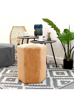 Rétro Chic Puf "Giulia" w kolorze musztardowym - wys. 35 x Ø 35 cm ze sklepu Limango Polska w kategorii Pufy i siedziska - zdjęcie 188792746