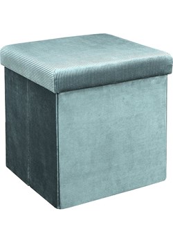 Rétro Chic Hocker "Giulia" w kolorze morskim ze schowkiem - 38 x 38 x 38 cm ze sklepu Limango Polska w kategorii Pufy i siedziska - zdjęcie 188792767