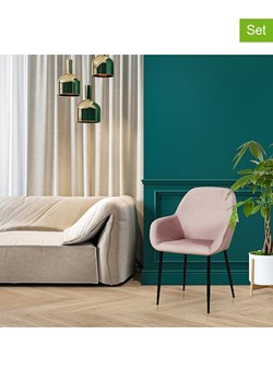 Rétro Chic Krzesła (2 szt.) "Giulia" w kolorze jasnoróżowym - 59 x 84 x 44,5 cm ze sklepu Limango Polska w kategorii Meble - zdjęcie 188792835