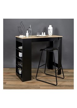 Rétro Chic Stolik barowy "Cheers" w kolorze czarnym - 115 x 103 x 50 cm ze sklepu Limango Polska w kategorii Stoliki kawowe - zdjęcie 188792868