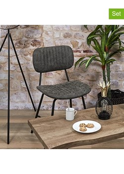 Rétro Chic Krzesła (2 szt.) "Taylor" w kolorze szarym - 41,5 x 93 x 45 cm ze sklepu Limango Polska w kategorii Meble - zdjęcie 188792907