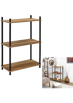 Rétro Chic Regał stojący w kolorze jasnobrązowo-czarnym - 60 x 84 x 30 cm ze sklepu Limango Polska w kategorii Regały i witryny - zdjęcie 188792919