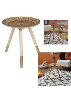 Ethnical Life Stolik w kolorze złotym - wys. 42 x Ø 40 cm ze sklepu Limango Polska w kategorii Stoliki kawowe - zdjęcie 188792975