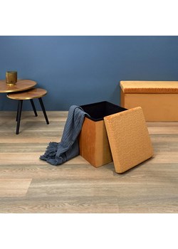 Rétro Chic Hocker w kolorze żółtym ze schowkiem - 38 x 38 x 38 cm ze sklepu Limango Polska w kategorii Pufy i siedziska - zdjęcie 188792988