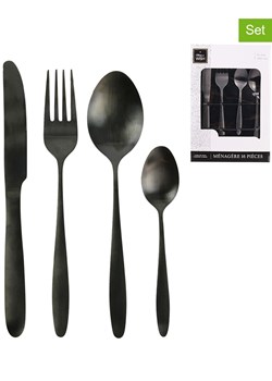 THE HOME DECO FACTORY 16-częściowy zestaw sztućców w kolorze czarnym ze sklepu Limango Polska w kategorii Sztućce - zdjęcie 188793155