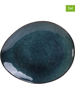 THE HOME DECO FACTORY Talerze śniadaniowe (12 szt.) w kolorze niebieskim - 22 x 18 cm ze sklepu Limango Polska w kategorii Naczynia - zdjęcie 188793168