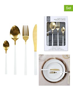 every ware 16-częściowy zestaw sztućców w kolorze złoto-białym ze sklepu Limango Polska w kategorii Sztućce - zdjęcie 188793346