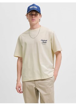 Jack &amp; Jones Koszulka "Jormorrebro" w kolorze beżowym ze sklepu Limango Polska w kategorii T-shirty męskie - zdjęcie 188795695