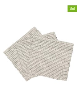 Blomus Ściereczki (3 szt.) "Wipe Perla" w kolorze kremowym - 25 x 25 cm ze sklepu Limango Polska w kategorii Ścierki kuchenne - zdjęcie 188796345