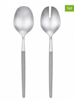 Blomus 2-częściowy zestaw "Maxime" w kolorze srebrno-szarym do sałaty - wys. 28 cm ze sklepu Limango Polska w kategorii Sztućce - zdjęcie 188796519