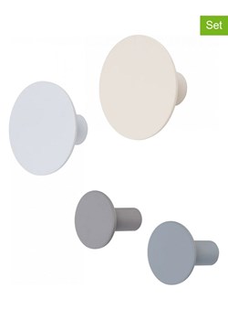 Blomus Haczyki ścienne (4 szt.) "Ponto" w kolorze kremowo-biało-szarym ze sklepu Limango Polska w kategorii Szafy - zdjęcie 188796765