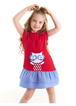 Denokids Sukienka "Cat" w kolorze czerwonym ze sklepu Limango Polska w kategorii Sukienki dziewczęce - zdjęcie 188798139