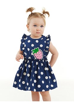 Denokids Sukienka "Dotted Strawberry" w kolorze granatowym ze sklepu Limango Polska w kategorii Sukienki niemowlęce - zdjęcie 188798657