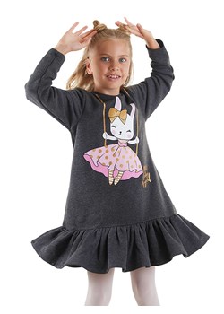 Denokids Sukienka "Giitter Rabbit" w kolorze antracytowym ze sklepu Limango Polska w kategorii Sukienki dziewczęce - zdjęcie 188798727