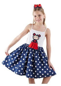 Denokids Sukienka w kolorze granatowo-białym ze sklepu Limango Polska w kategorii Sukienki dziewczęce - zdjęcie 188799837