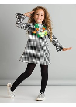 Denokids Sukienka "Floral" w kolorze czarno-białym ze sklepu Limango Polska w kategorii Sukienki dziewczęce - zdjęcie 188800236
