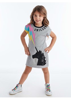 Denokids Sukienka "Unicorn" w kolorze szarym ze sklepu Limango Polska w kategorii Sukienki dziewczęce - zdjęcie 188800248