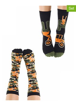 Denokids Skarpety (2 pary) "UP" w kolorze czarnym ze sklepu Limango Polska w kategorii Skarpetki dziecięce - zdjęcie 188800569