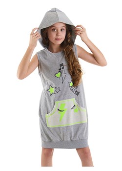 Denokids Sukienka "We Rock" w kolorze szarym ze sklepu Limango Polska w kategorii Sukienki dziewczęce - zdjęcie 188801329