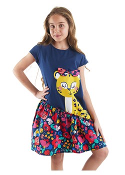 Denokids Sukienka "Leo Ribbon" w kolorze granatowym ze wzorem ze sklepu Limango Polska w kategorii Sukienki dziewczęce - zdjęcie 188801397