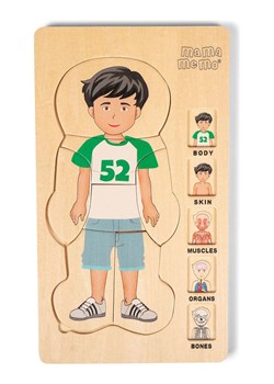 MAMAMEMO Puzzle z obrazkiem ciała "Chłopiec" - 3+ ze sklepu Limango Polska w kategorii Puzzle - zdjęcie 188802406