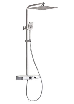 Schütte Zestaw prysznicowy w kolorze srebrno-białym z termostatem ze sklepu Limango Polska w kategorii Akcesoria łazienkowe - zdjęcie 188802976