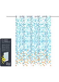 Schütte Zasłona prysznicowa w kolorze niebiesko-pomarańczowym - 180 x 200 cm ze sklepu Limango Polska w kategorii Akcesoria łazienkowe - zdjęcie 188803408