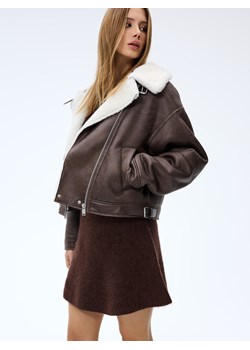 Mohito - Kożuch z futerkiem - brązowy ze sklepu Mohito w kategorii Kożuchy - zdjęcie 188806227