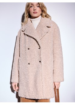Mohito - Płaszcz typu teddy - beżowy ze sklepu Mohito w kategorii Futra damskie - zdjęcie 188806357
