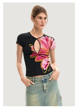 Desigual T-Shirt TS_DUBLIN Czarny Casual Fit ze sklepu MODIVO w kategorii Bluzki damskie - zdjęcie 188806567