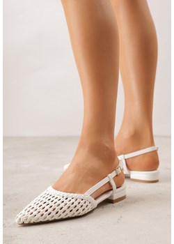 Białe Sandały Ozdobione Plecionką Melorah ze sklepu born2be.pl w kategorii Sandały damskie - zdjęcie 188807888