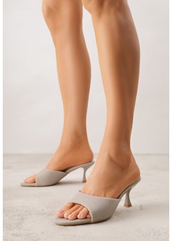 Szare Klapki na Kaczuszce z Otwartym Noskiem Xenlyn ze sklepu born2be.pl w kategorii Klapki damskie - zdjęcie 188808149