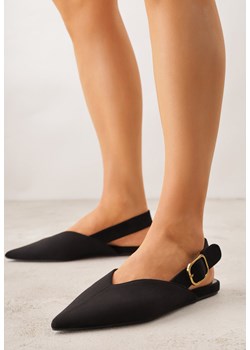 Czarne Sandały z Ozdobnym Wycięciem i Odkrytą Piętą Naitheis ze sklepu born2be.pl w kategorii Sandały damskie - zdjęcie 188808759