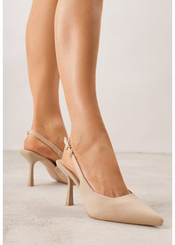 Beżowe Sandały na Szpilce w Stylu Slingback Kerlahne ze sklepu renee.pl w kategorii Czółenka - zdjęcie 188810199