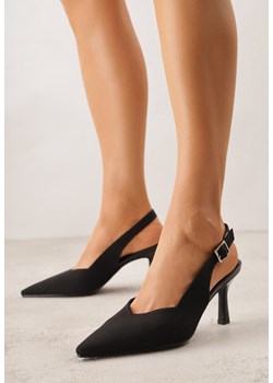 Czarne Plecione Sandały na Szpilce Savapheme ze sklepu renee.pl w kategorii Czółenka - zdjęcie 188810208