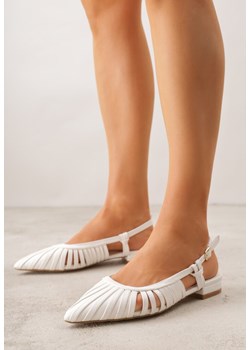Białe Płaskie Sandały z Ozdobnymi Paseczkami Kahlidone ze sklepu renee.pl w kategorii Balerinki - zdjęcie 188810448
