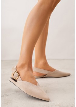 Beżowe Sandały Typu Slingback z Wyciętą Cholewką Phellilea ze sklepu renee.pl w kategorii Balerinki - zdjęcie 188810538