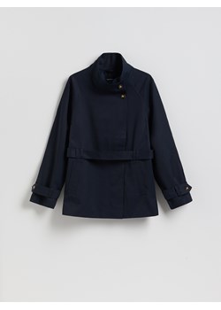 Reserved - Kurtka z lyocellem - granatowy ze sklepu Reserved w kategorii Kurtki damskie - zdjęcie 188812005