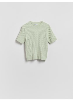 Reserved - Sweter ze strukturalnym splotem - jasnozielony ze sklepu Reserved w kategorii Swetry damskie - zdjęcie 188812129