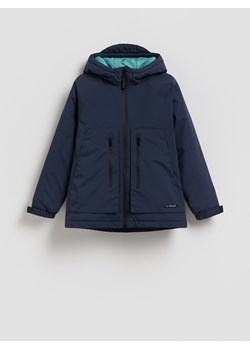 Reserved - Ocieplana kurtka z kapturem - granatowy ze sklepu Reserved w kategorii Kurtki chłopięce - zdjęcie 188812329