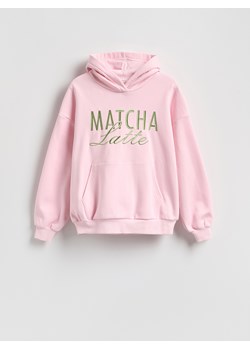 Reserved - Bluza oversize z haftem - pastelowy róż ze sklepu Reserved w kategorii Bluzy damskie - zdjęcie 188812438