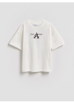 Reserved - T-shirt z nadrukiem - biały ze sklepu Reserved w kategorii T-shirty chłopięce - zdjęcie 188812568