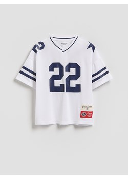 Reserved - T-shirt z nadrukiem - biały ze sklepu Reserved w kategorii T-shirty chłopięce - zdjęcie 188812649