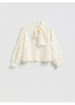 Reserved - Bluzka z modalem - złamana biel ze sklepu Reserved w kategorii Bluzki damskie - zdjęcie 188812718