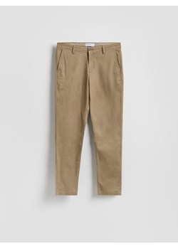 Reserved - Spodnie chino slim fit - beżowy ze sklepu Reserved w kategorii Spodnie męskie - zdjęcie 188812757