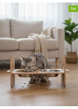 Paws&amp;Whiskers 3-częściowy zestaw w kolorze jasnobrązowym - 41 x 20 cm ze sklepu Limango Polska w kategorii Dla zwierząt - zdjęcie 188813019