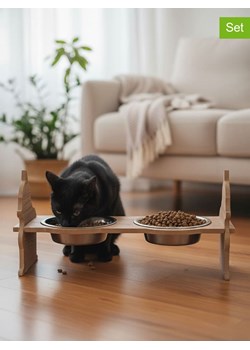 Paws&amp;Whiskers 3-częściowy zestaw w kolorze jasnobrązowym - 38 x 20 cm ze sklepu Limango Polska w kategorii Dla zwierząt - zdjęcie 188813037