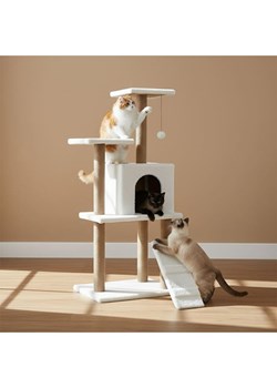 Paws&amp;Whiskers Drapak "Arden" w kolorze białym dla kota - 50 x 125 x 35 cm ze sklepu Limango Polska w kategorii Dla zwierząt - zdjęcie 188813059