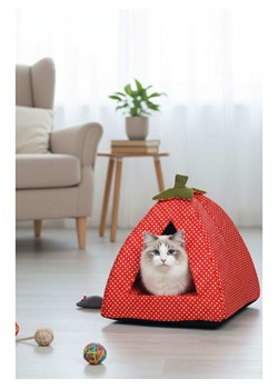 Paws&amp;Whiskers Legowisko "Bcps1001" w kolorze czerwonym dla kota ze sklepu Limango Polska w kategorii Dla zwierząt - zdjęcie 188813078